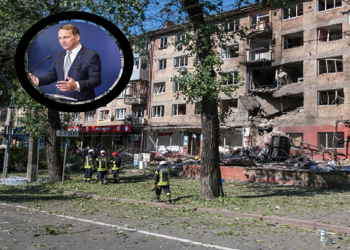 "Raszystowski atak na Kijów". 23 osoby ranne, polska ambasada uszkodzona. Sikorski alarmuje