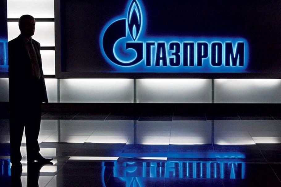 Logo Gazpromu, fot. Igor Kubedinov/Itar-Tass/Forum