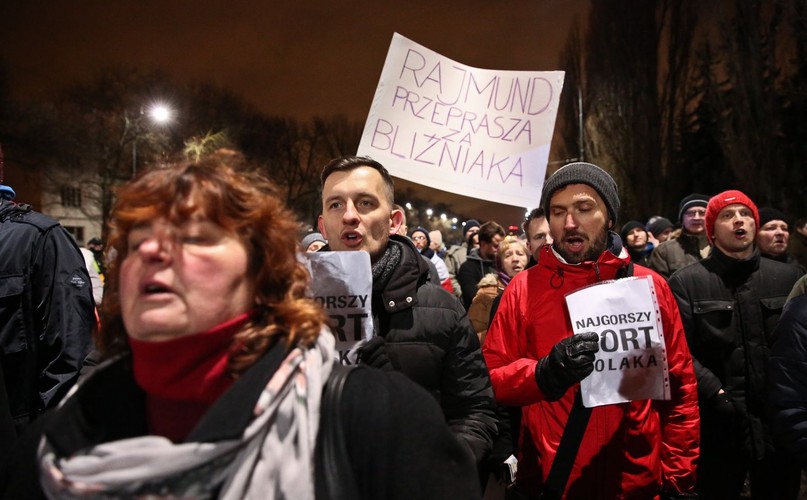 Manifestacja przed domem Jarosława Kaczyńskiego