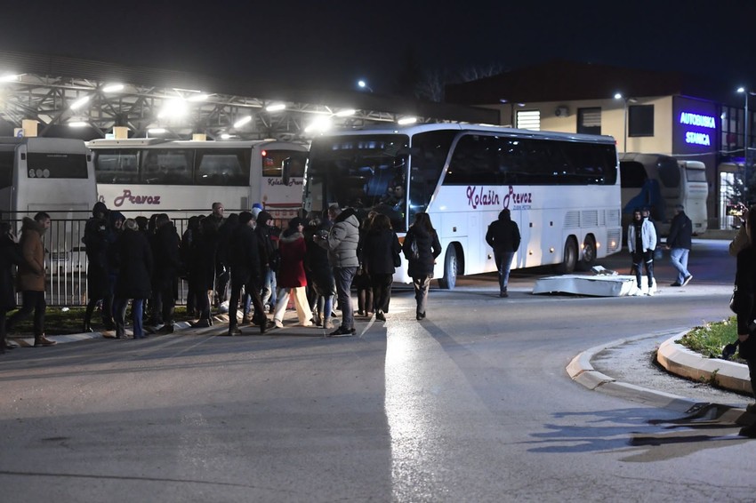 Autobusi koji su krenuli iz Kosovske Mitrovice 