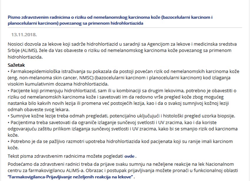 Pismo zdravstvenim radnicima