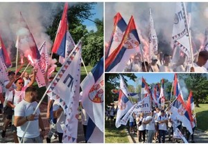 Pristalice SNS krenule ka Beogradu