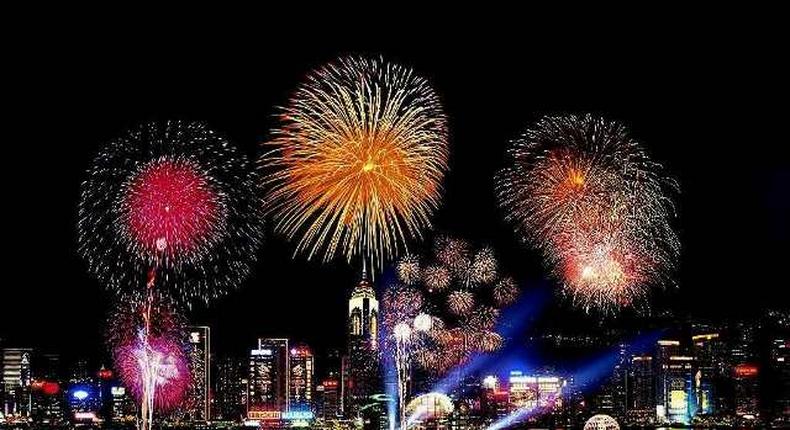New Year's Eve celebration in Cape-town, South Africa