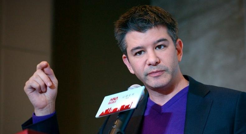 This file photo taken on January 11, 2016 shows Travis Kalanick, former CEO of the global ridesharing service Uber. Despite his resignation, Uber's financial engines are humming