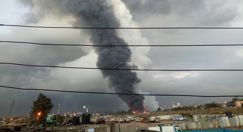 FILE PHOTO: Gikomba market on fire