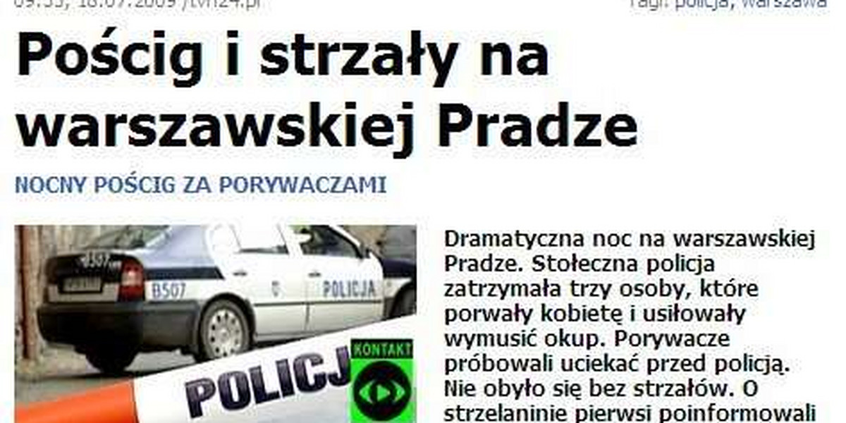 Strzelanina na warszawskiej Pradze