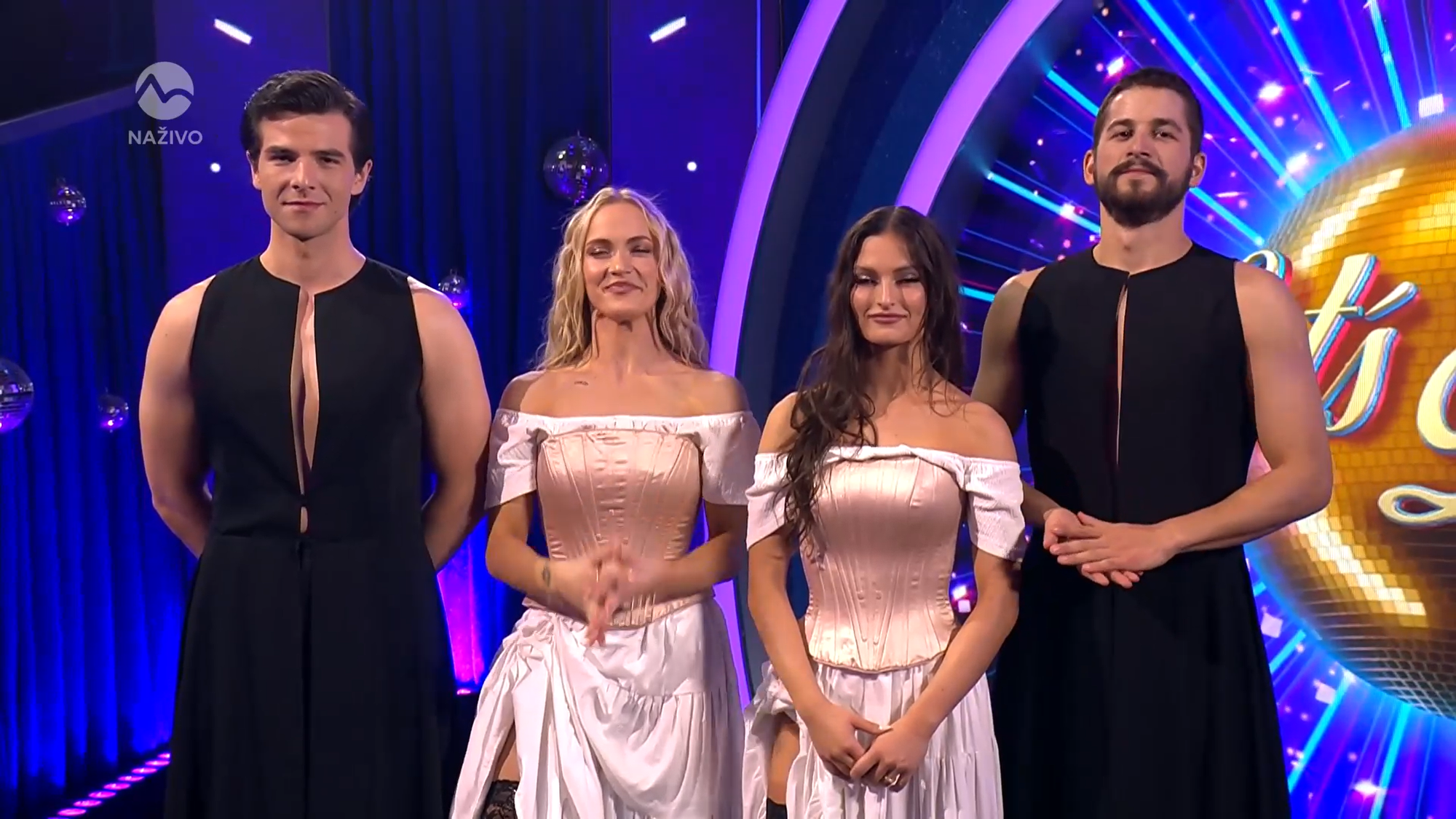 Štvrté kolo 11. série tanečnej šou Let's Dance: Kristián Baran, Eliška Betáková Lenčešova, Jakub Jablonský a Anna Riebauerová.