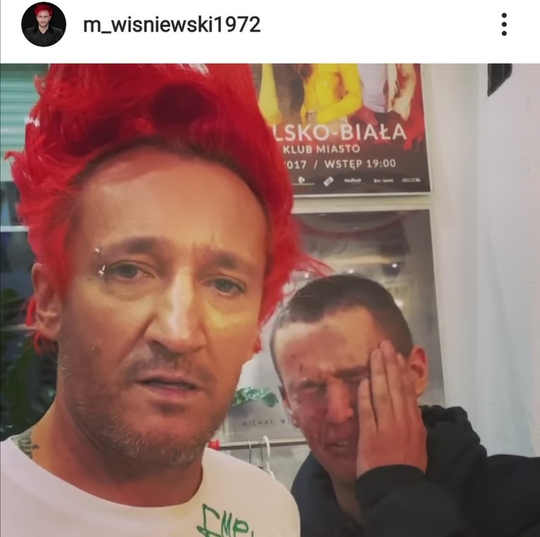 Kadr z nagrania Michała Wiśniewskiego z Instagrama 