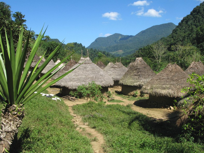 Wioska w górach Sierra Nevada de Santa Marta