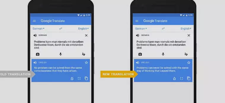 Google Translate będzie lepiej tłumaczyć tekst
