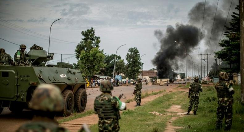 In December 2013, a 12,500-strong MINUSCA peacekeeping mission was deployed in the Central African Republic under the aegis of the African Union