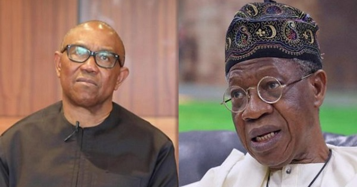 Lai Mohammed justifies FG's treason allegation against Peter Obi - Vimarsana News
