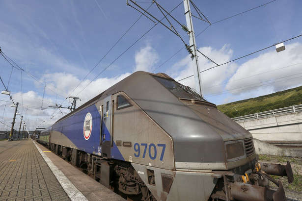 Eurotunnel: Pociąg na stacji w Folkestone w W. Brytanii.