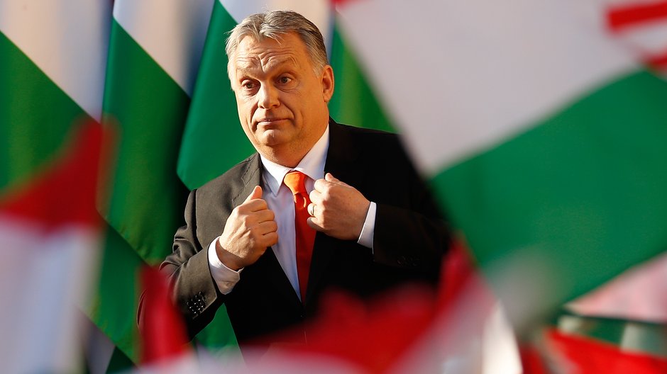 Viktor Orban na wiecu wyborczym