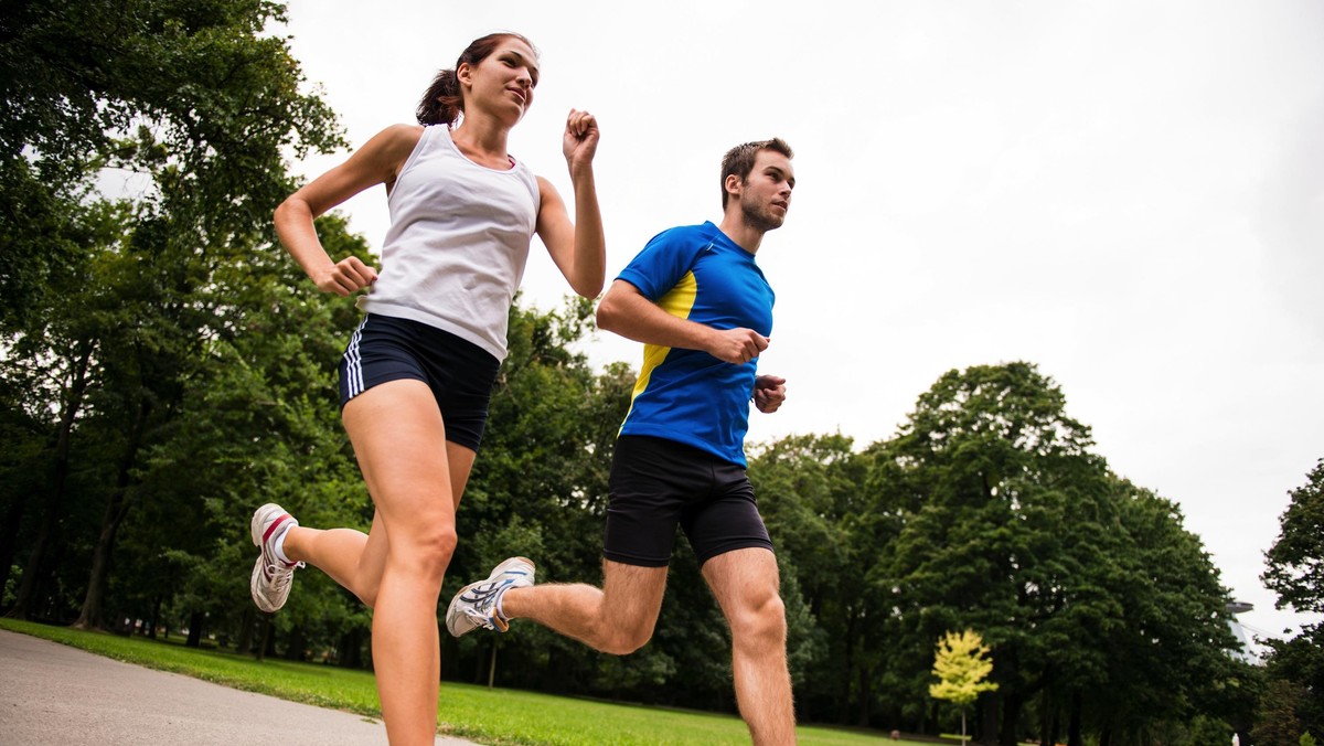 Jogging together - sport young couple