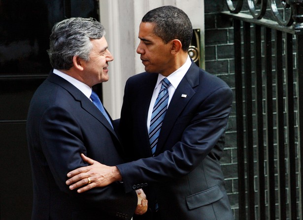 Prezydent USA Barack Obama i premier Wielkiej Brytanii Gordon Brown, fot. Bloomberg