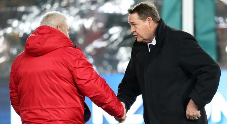 All Blacks coach Steve Hansen (R) says that the banter between him and Lions coach Warren Gatland has been exaggerated by the media