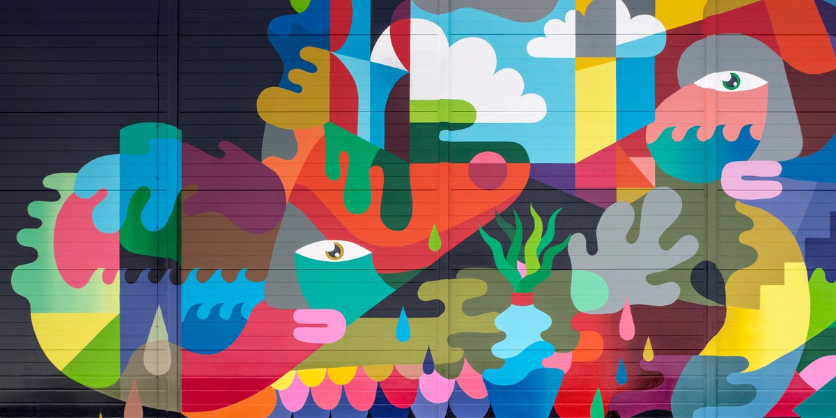 Google hired this graffiti artist to paint some crazy designs on its building in Belgium