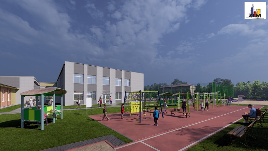 Ciekawym elementem będą wiaty edukacyjne