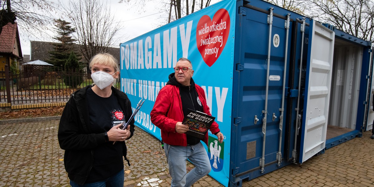 Jurek Owsiak z WOŚP pomaga uchodźcom na granicy z Białorusią. Otwierają Punkt Humanitarny