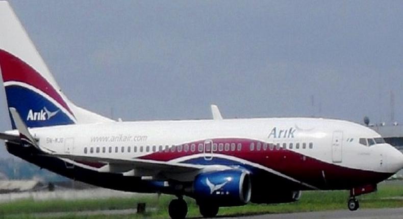 An Arik Air plane (Photo used for illustrative purposes only)