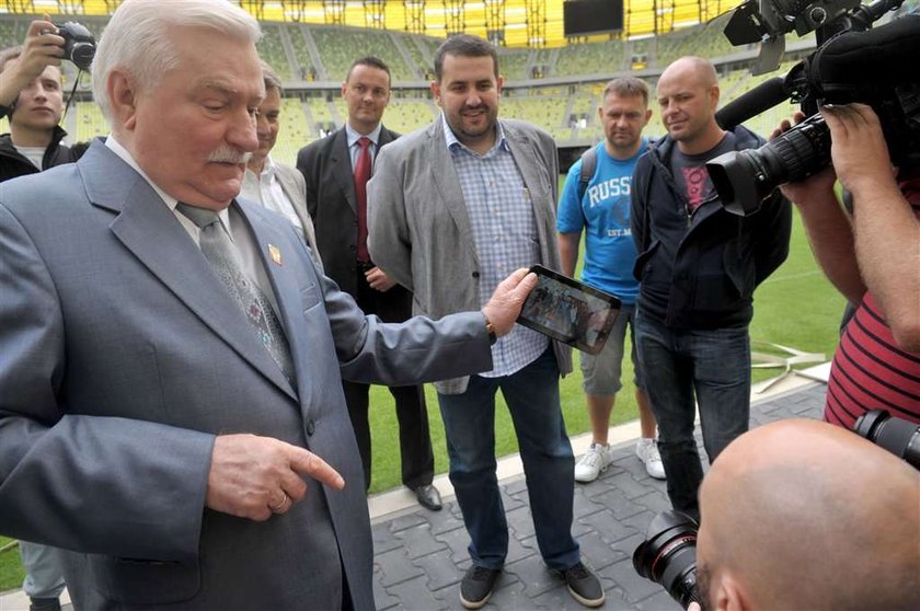 lech wałęsa na baltic arena