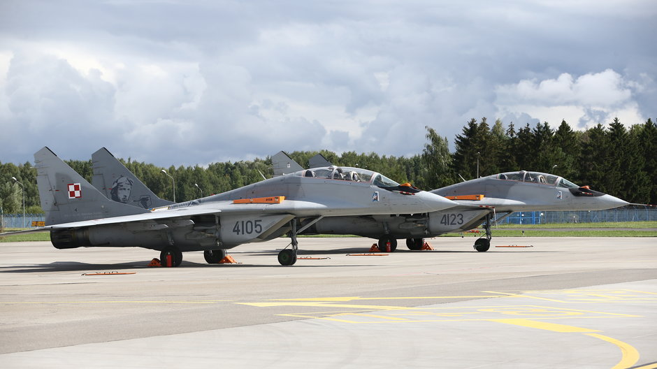 Polskie Migi-29 na lotnisku w Malborku (sierpień 2021 r.)