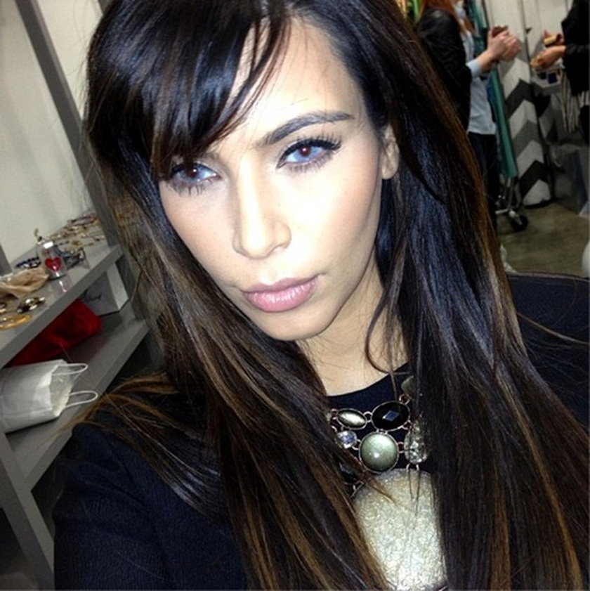 Kim Kardashian niebieskie oczy