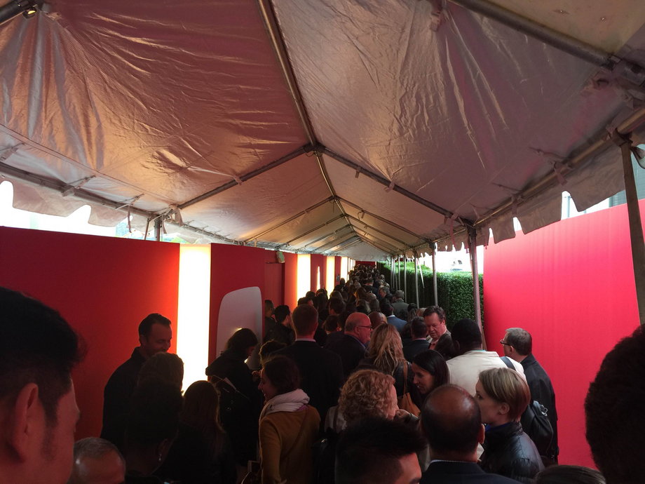 There was a big line to get in. In total, over 2,700 people attended Brandcast and the Javits Center auditorium where it took place was at 100% capacity.