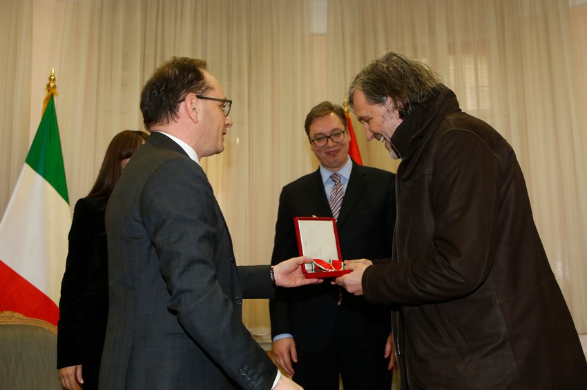 Đuzepe Manco, Aleksandar Vučić i Emir Kusturica