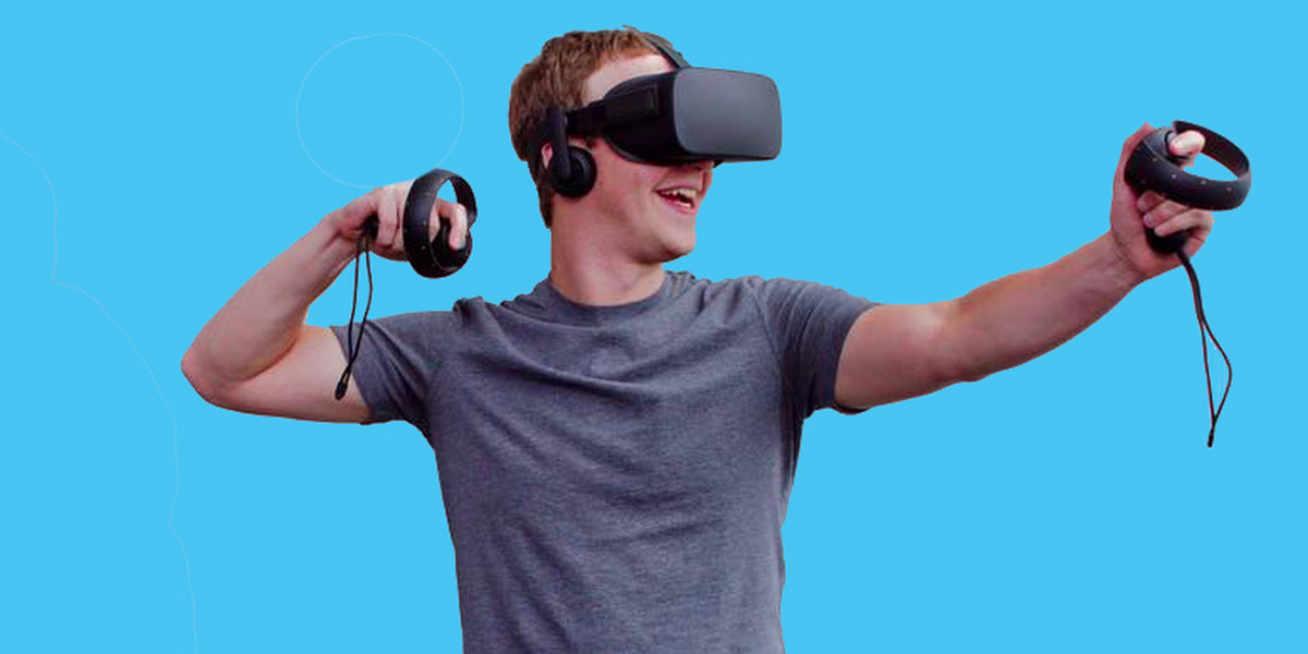 Mark Zuckerberg w goglach Oculus Rift