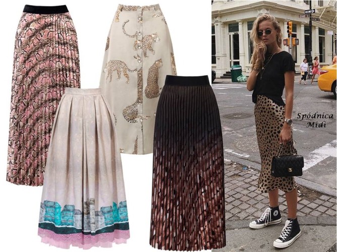 Jesienne must have: spódnica w wężowy wzór - Mefese/ mefese.pl, spódnica z różową koronką - KAMY Made In Krakow/ kamydesign.pl, spódnica w pantery - Mefese/ mefese.pl, spódnica ombre - Modern Line/ modernline.pl