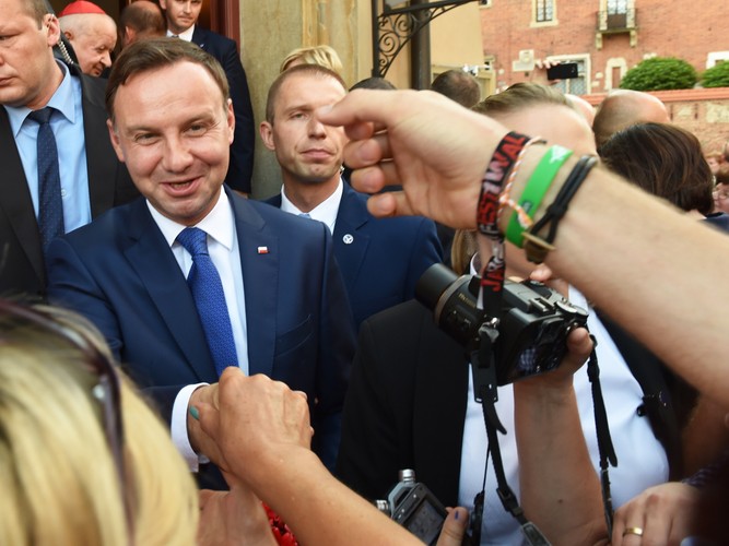 Prezydent Andrzej Duda z małżonką Agatą na Wawelu
