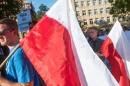 DEMONSTRACJA PRZECIWKO OBECNOSCI W POLSCE UCHODZCOW Z KRAJOW ARABSKICH POZNAN