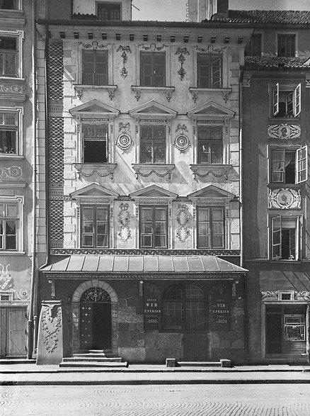 Kamienica Fukierowska w 1930 r. Źródło: Biblioteka Cyfrowa Politechniki Warszawskiej