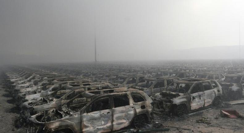 A swathe of the northern Chinese port of Tianjin was devastated by giant explosions which killed 165 people in August 2015