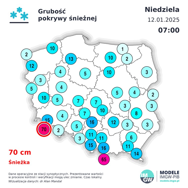 GRUBOŚĆ POKRYWY ŚNIEŻNEJ