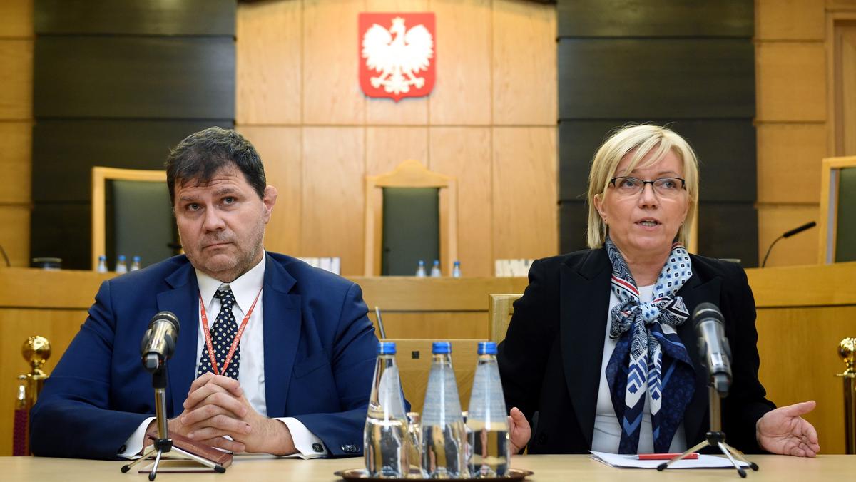 Prezes Trybunału Konstytucyjnego Julia Przyłębska oraz sędzia TK Mariusz Muszyński.