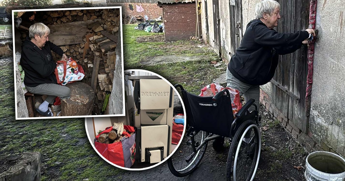 Po opał na wózku inwalidzkim. Dla nich ogrzanie domu to codzienna walka. Poruszający los małżeństwa ze Żnina
