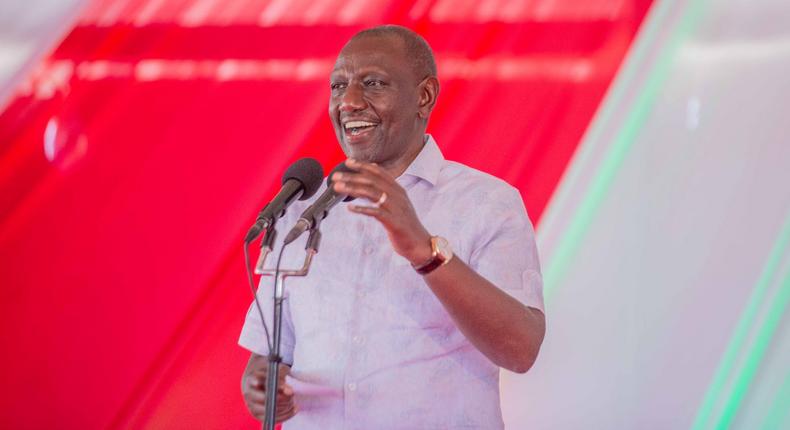 President William Ruto during a Sunday service at Isiolo Boys High School on May 21, 2023