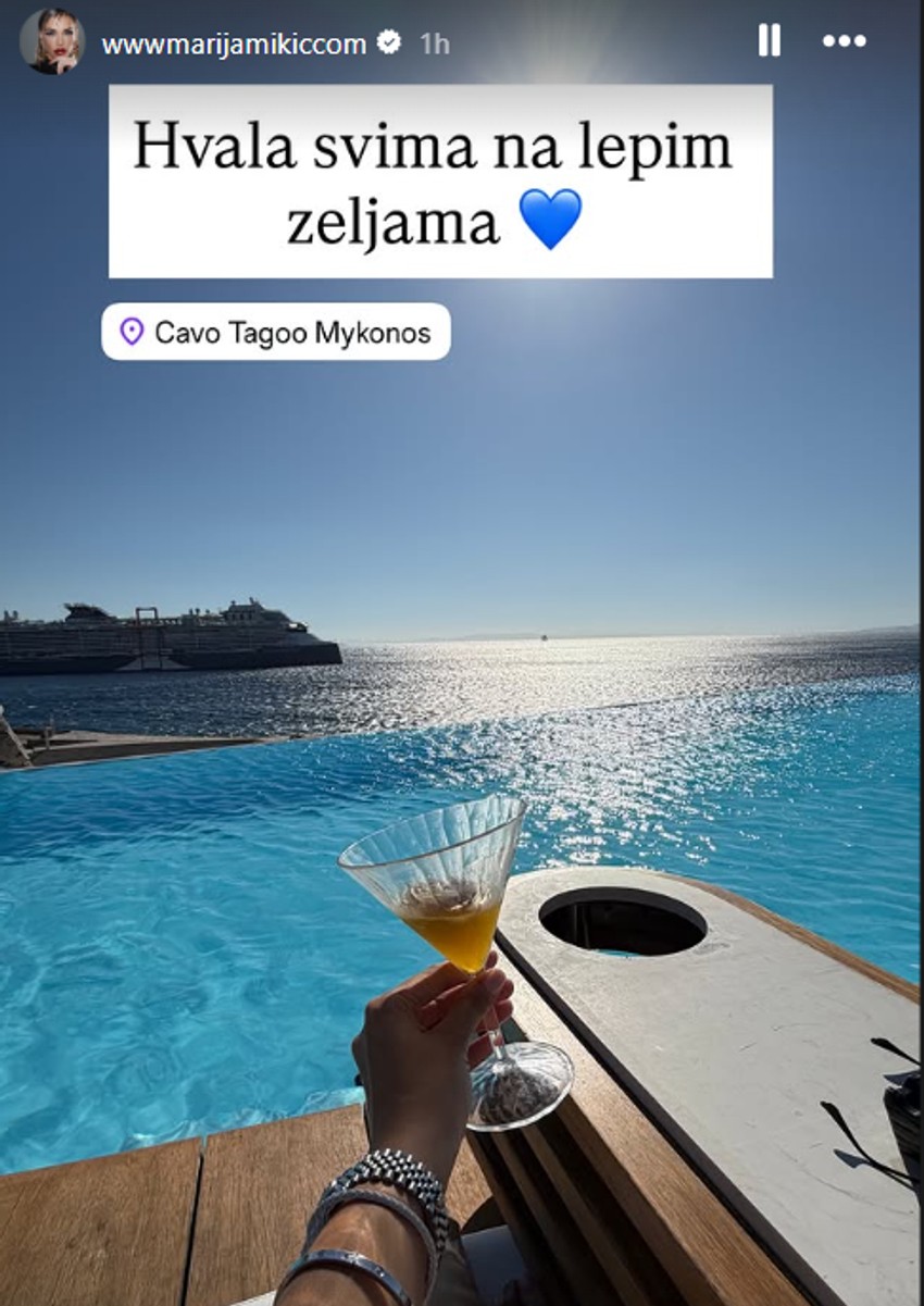Marija Mikić slavi rođendan na Mikonosu