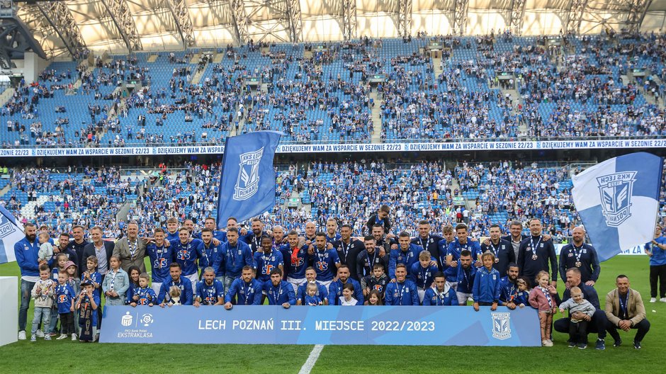 Pilka nozna. PKO Ekstraklasa. Lech Poznan - Jagiellonia Bialystok. 27.05.2023