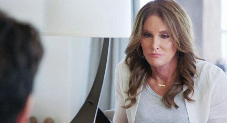 Reality star, Kris Jenner, confronting her ex husband turned transgender, Caitlyn Jenner, on the 'I am Cait' reality show on E!