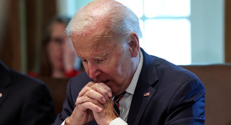 US President Joe Biden during a Cabinet Meeting at the White House on September 6, 2022.Kevin Dietsch / Getty Images