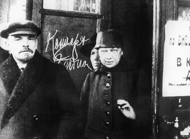 Lenin i  Nadieżda Krupska, 1924 r.