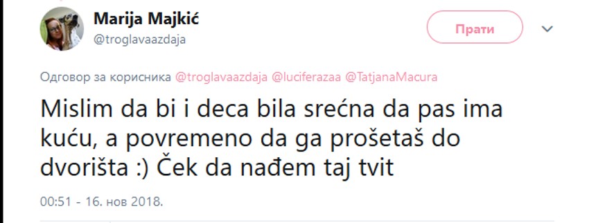 Oduševljeni Tviteraši savetuju novu vlasnicu da povremeno obraduje školarce