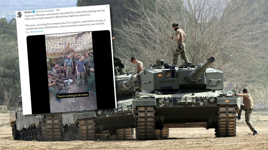 Ukraińscy żołnierze podczas szkolenia z obsługi czołgów Leopard - zdjęcie ilustracyjne (Screen: Twitter/wartranslated)
