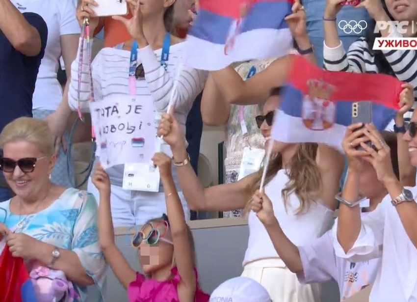 Porodica Đokovića na tribinama