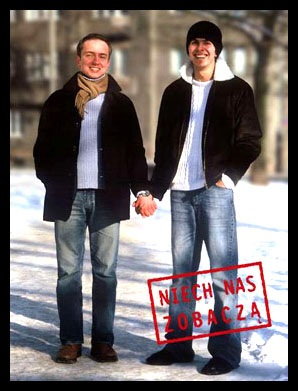 Zdjęcie z kampanii "Niech Nas Zobaczą" Kampanii Przeciw Homofobii z 2003 r.