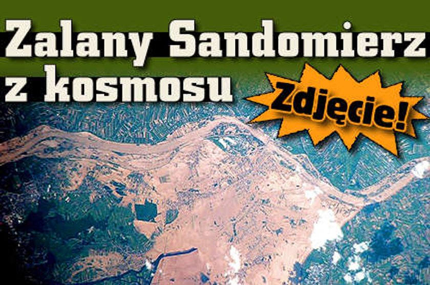 Zalany Sandomierz z kosmosu. Zdjęcie!